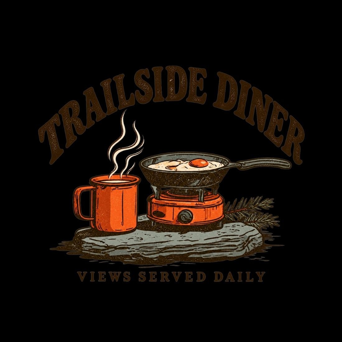 Trailside Diner. Views served daily Essential Cotton T-Shirt - Shirt Habit