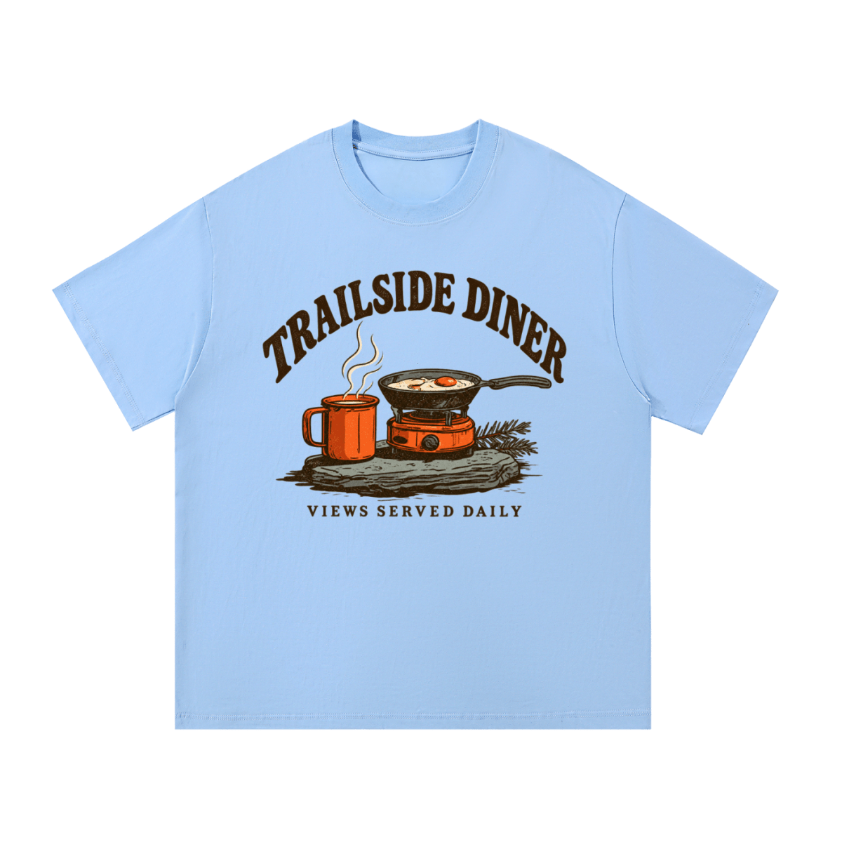 Trailside Diner. Views served daily Essential Cotton T-Shirt - Shirt Habit