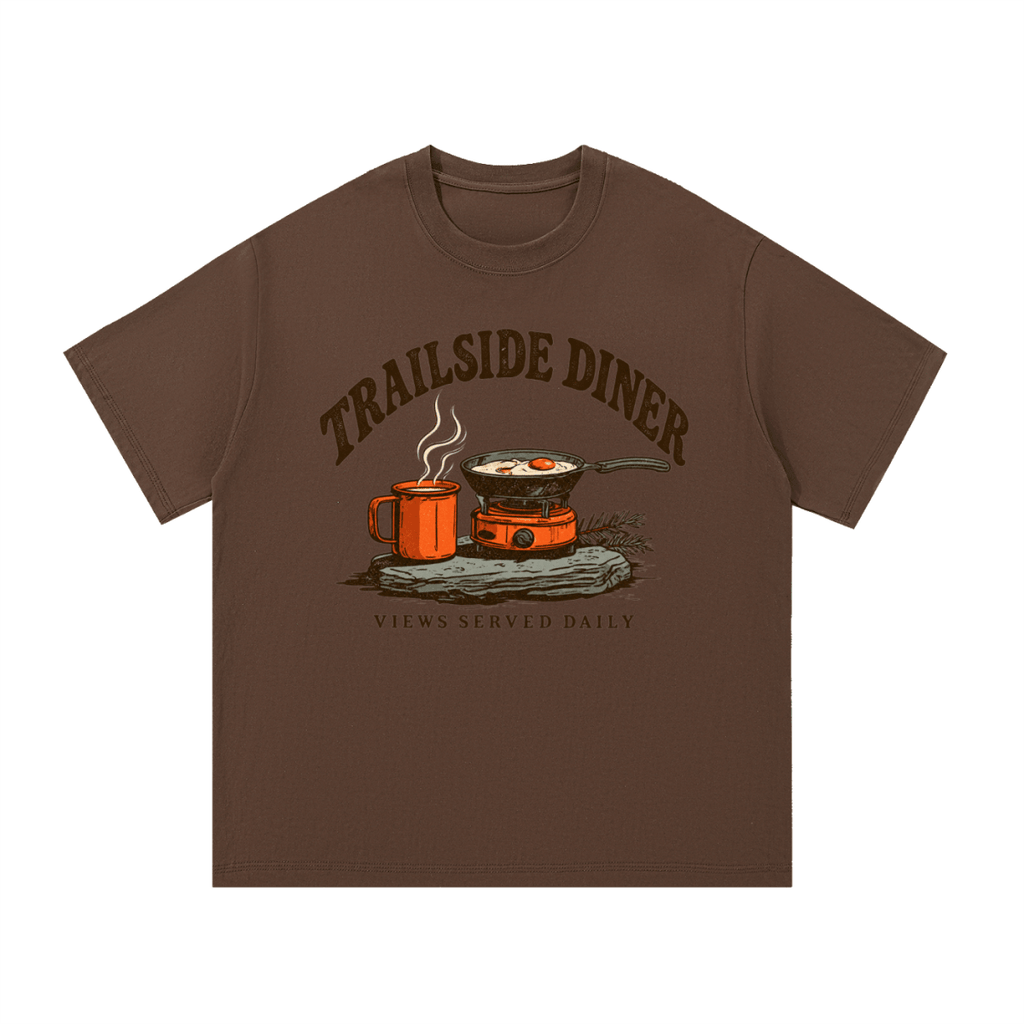 Trailside Diner. Views served daily Essential Cotton T-Shirt - Shirt Habit