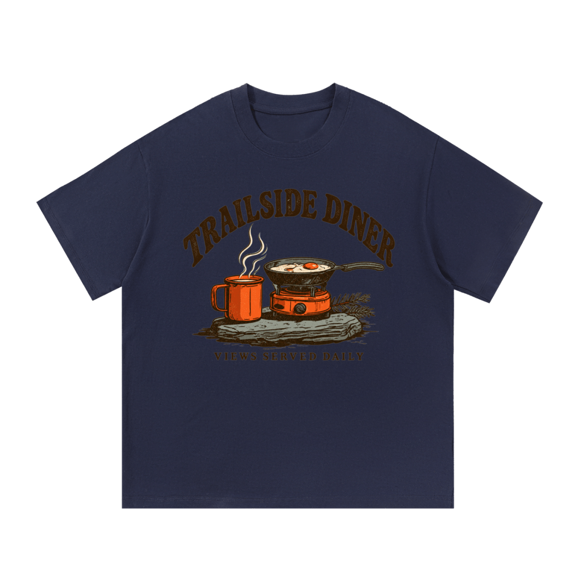 Trailside Diner. Views served daily Essential Cotton T-Shirt - Shirt Habit