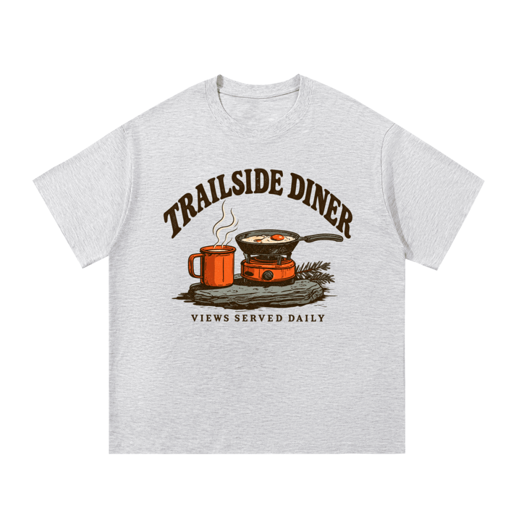 Trailside Diner. Views served daily Essential Cotton T-Shirt - Shirt Habit