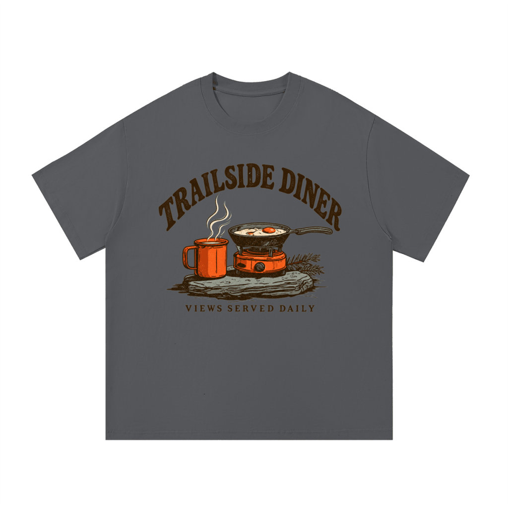 Trailside Diner. Views served daily Essential Cotton T-Shirt - Shirt Habit