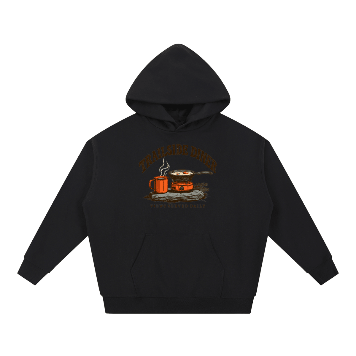 Trailside Diner. Views served daily Essential Heavyweight Hoodie - Shirt Habit