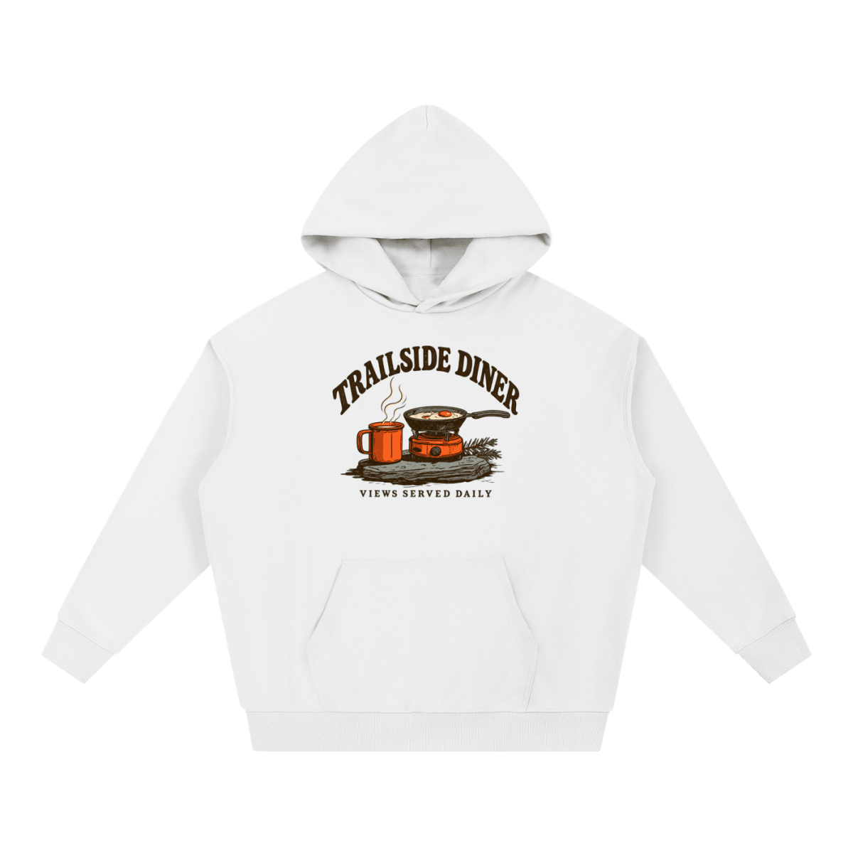 Trailside Diner. Views served daily Essential Heavyweight Hoodie - Shirt Habit
