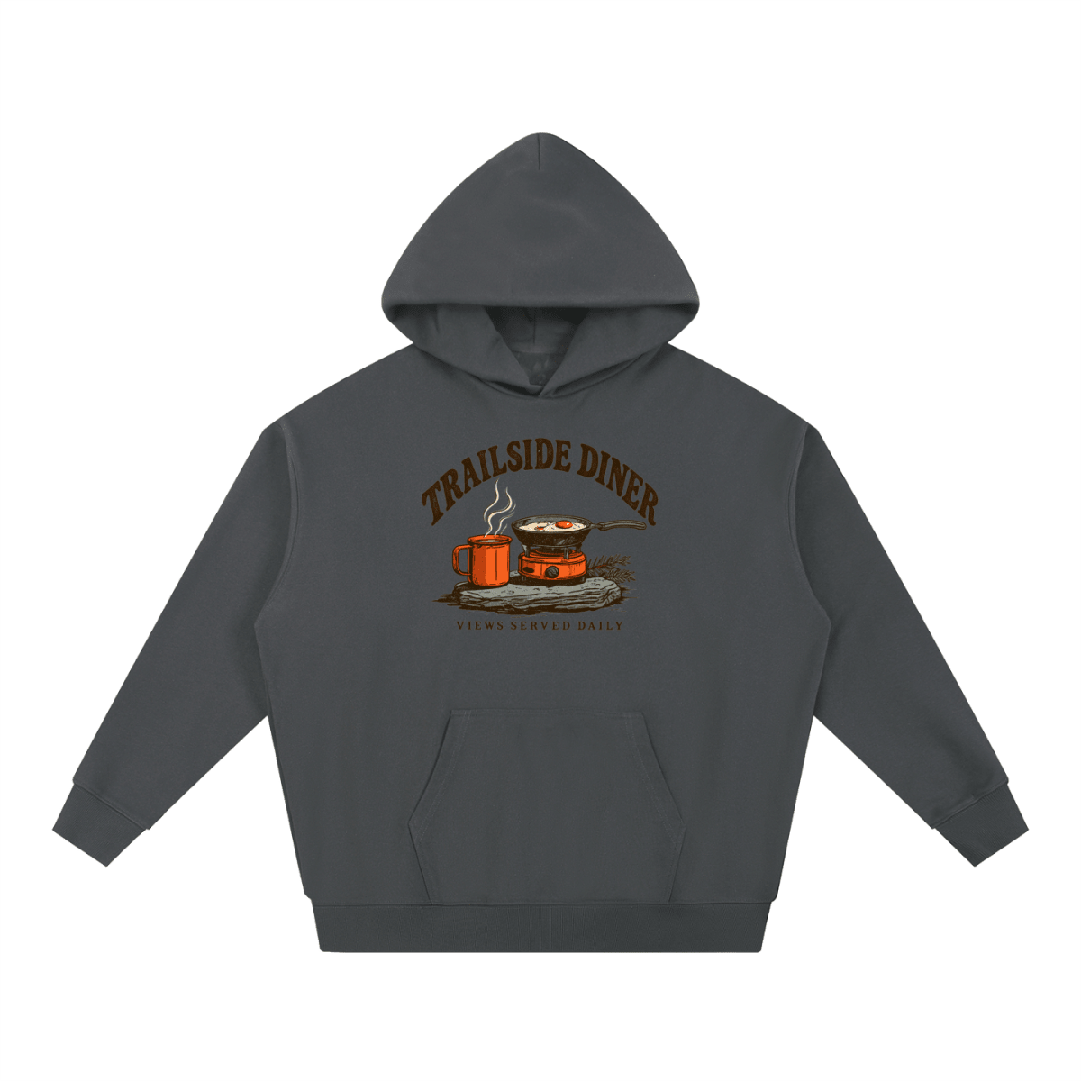 Trailside Diner. Views served daily Essential Heavyweight Hoodie - Shirt Habit