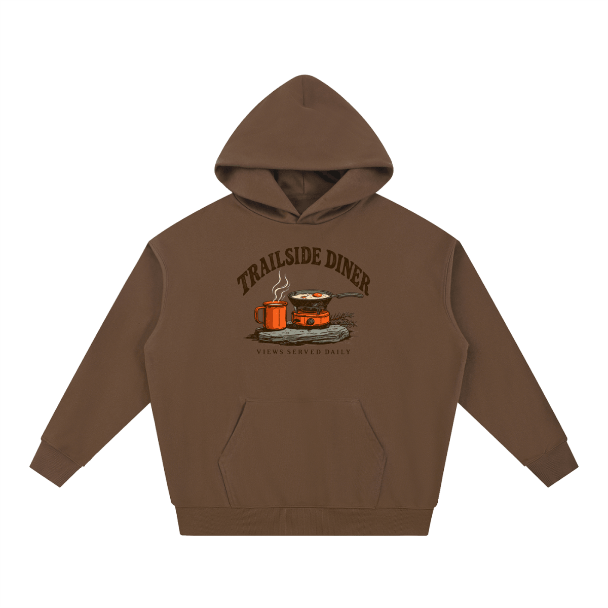 Trailside Diner. Views served daily Essential Heavyweight Hoodie - Shirt Habit