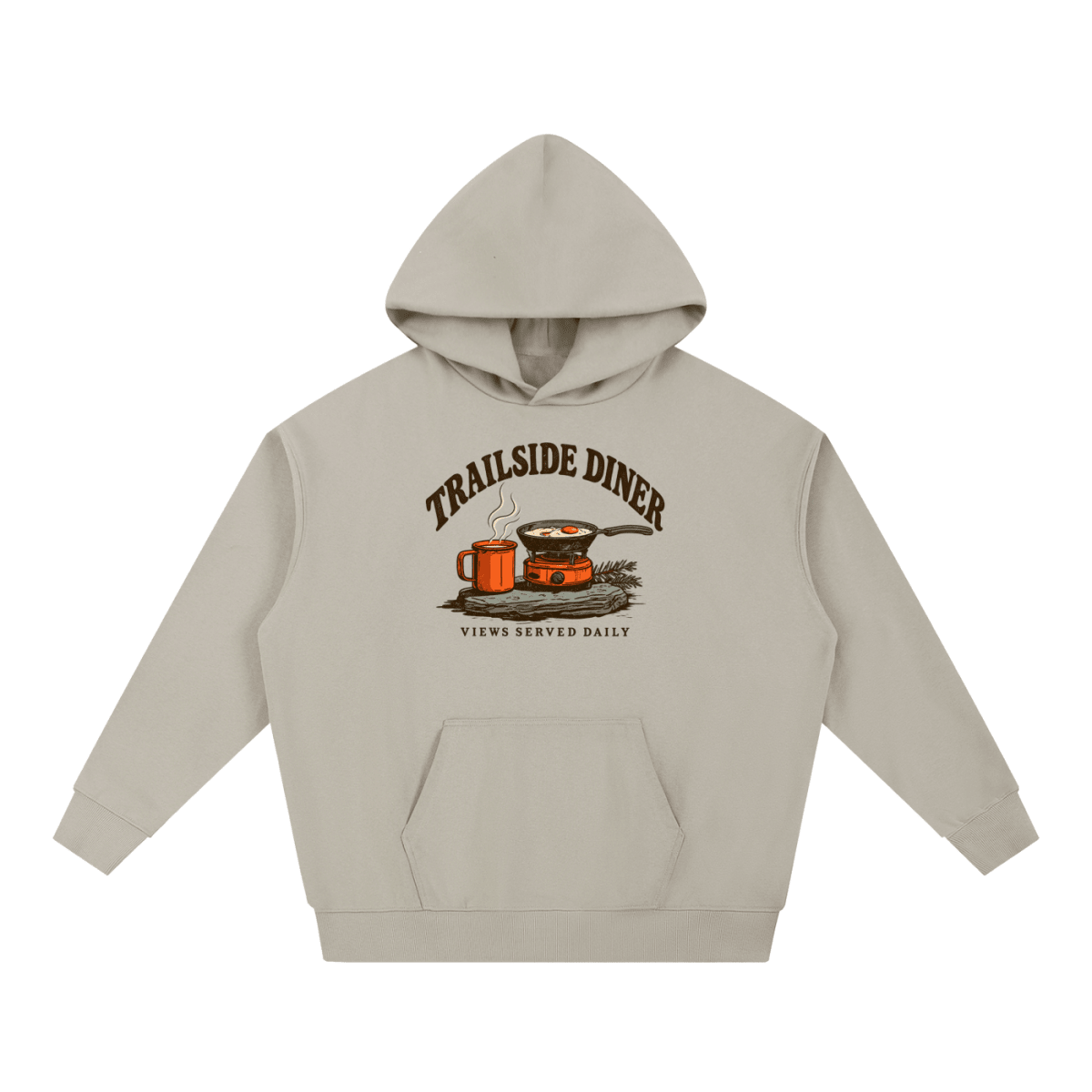 Trailside Diner. Views served daily Essential Heavyweight Hoodie - Shirt Habit