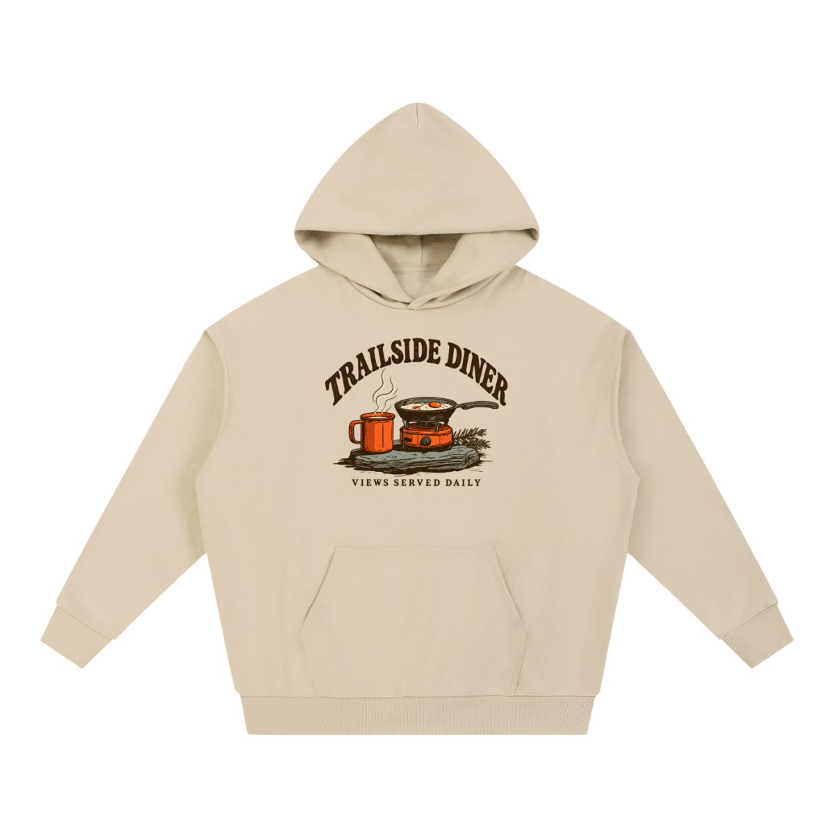 Trailside Diner. Views served daily Essential Heavyweight Hoodie - Shirt Habit