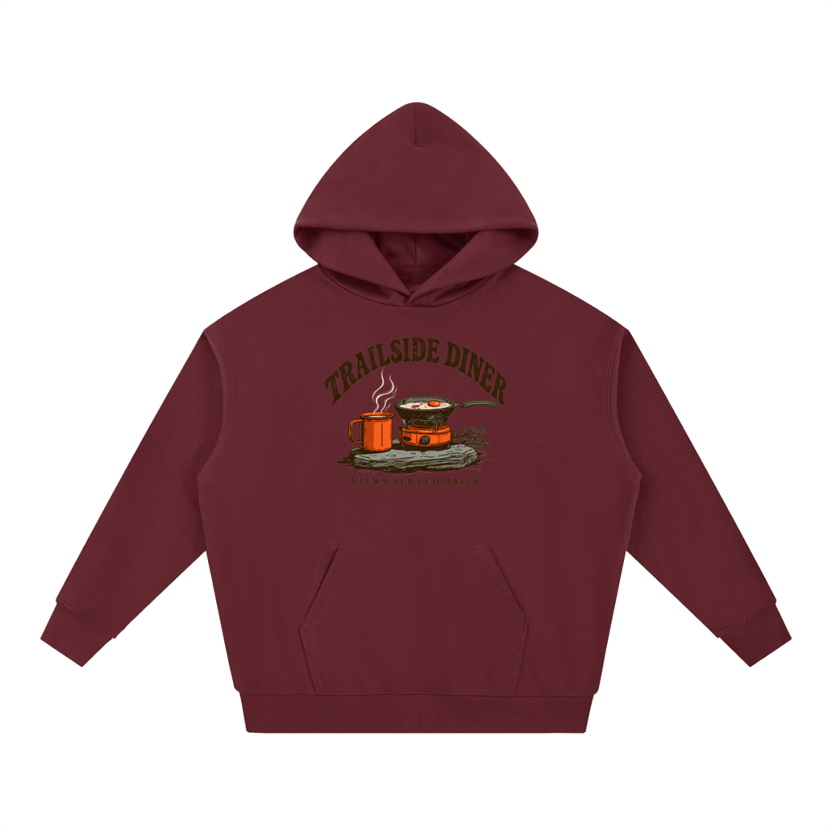 Trailside Diner. Views served daily Essential Heavyweight Hoodie - Shirt Habit