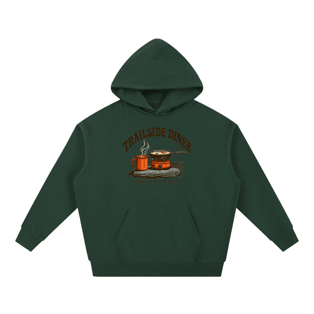 Trailside Diner. Views served daily Essential Heavyweight Hoodie - Shirt Habit