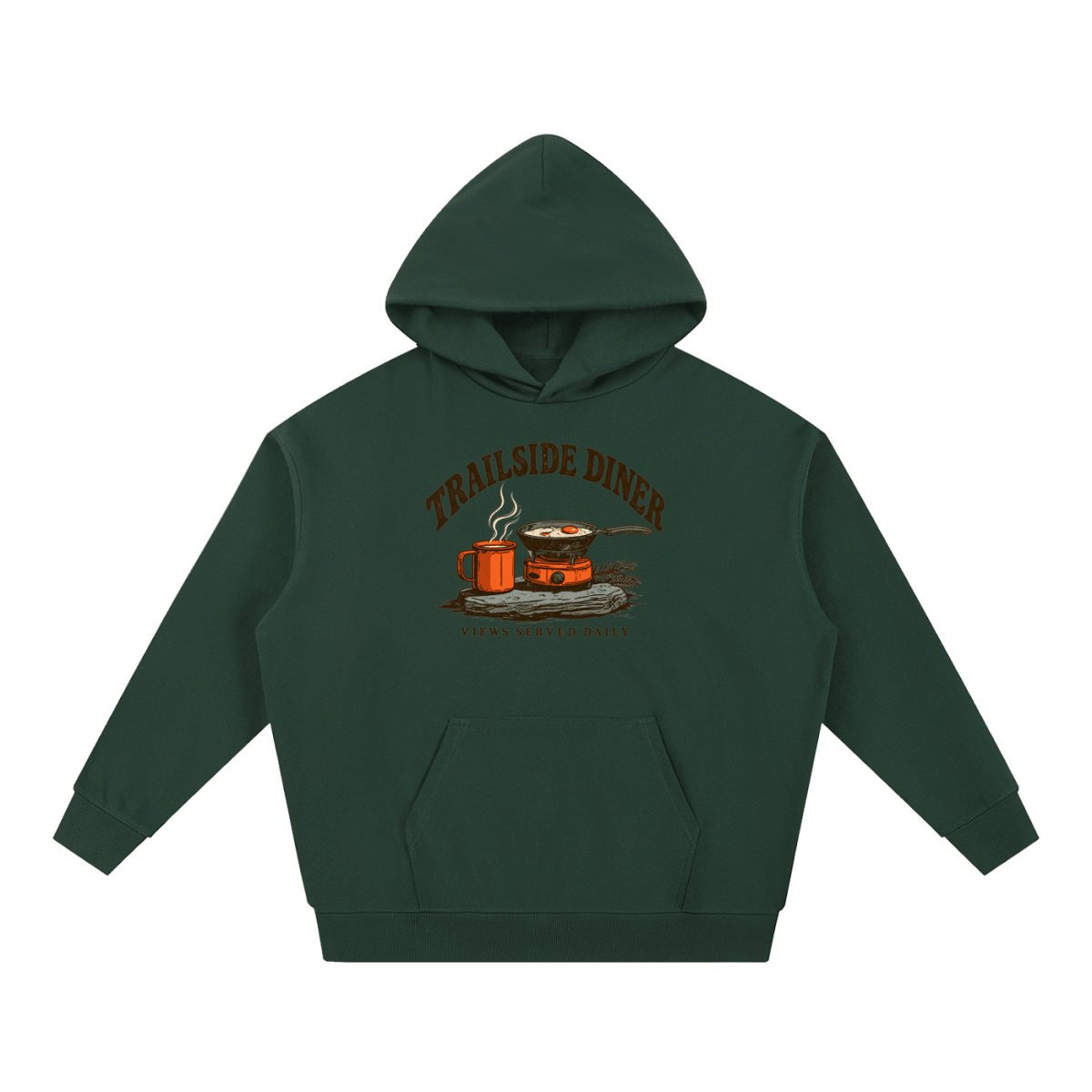 Trailside Diner. Views served daily Essential Heavyweight Hoodie - Shirt Habit