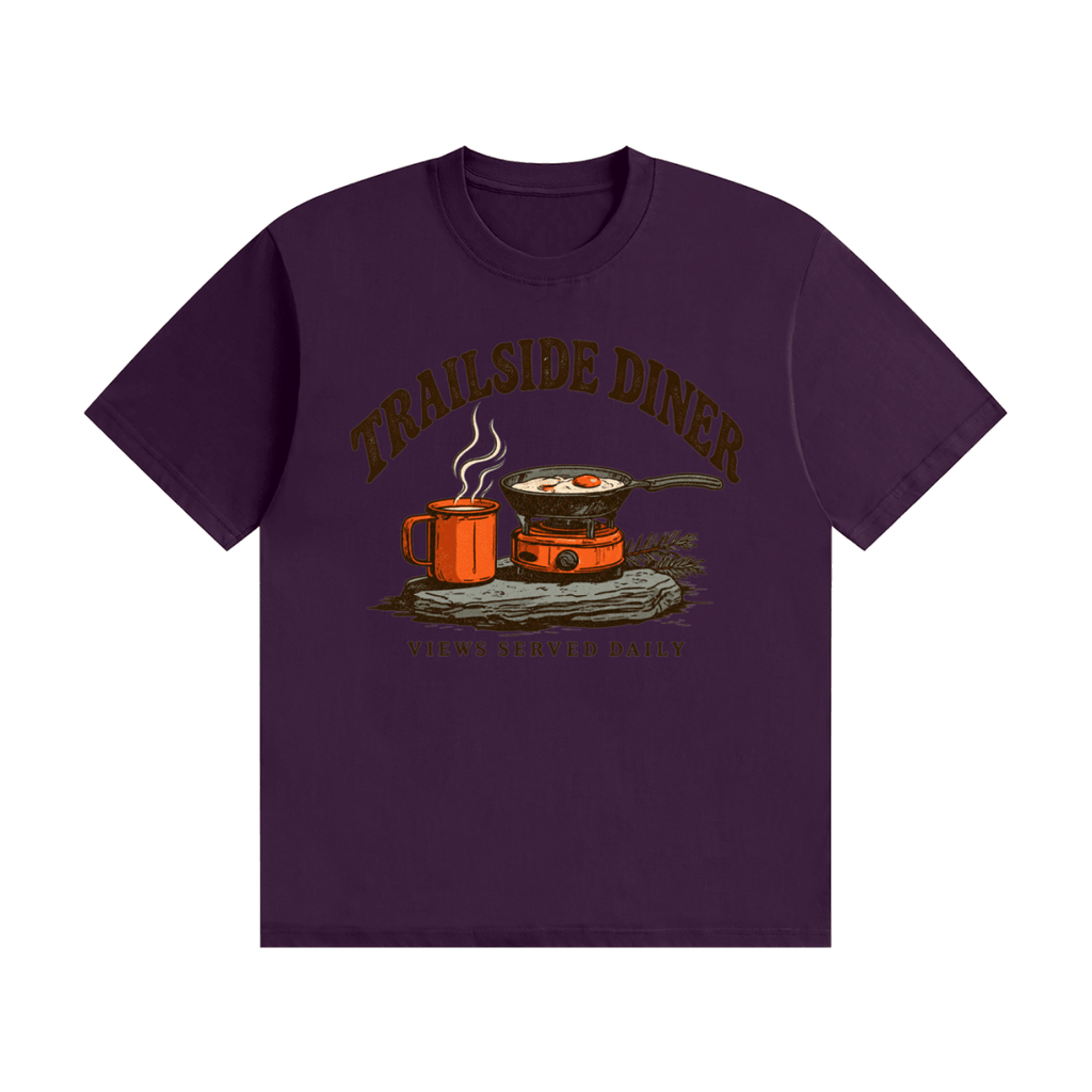 Trailside Diner. Views served daily Unisex Seamless Cotton T-Shirt - Shirt Habit